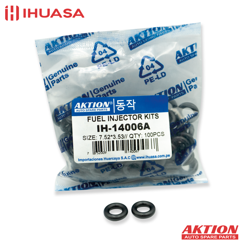 O-RING DE INYECTOR UNIVERSAL(QG, HUYNDAI) NEGRO