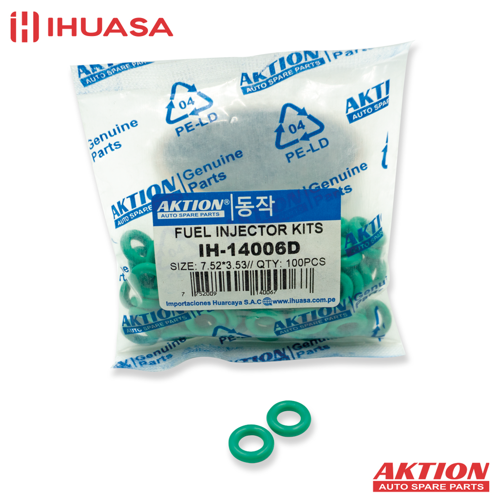 O-RING DE INYECTOR UNIVERSAL(QG, HUYNDAI) VERDE